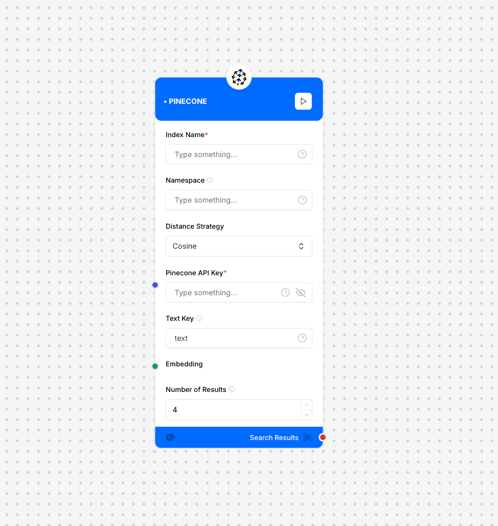 Pinecone Configuration Interface