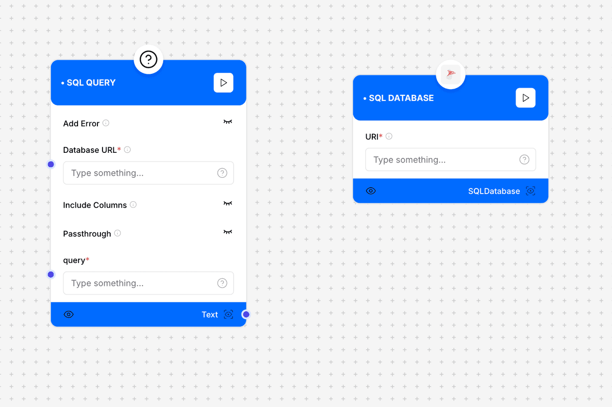 SQL Query Configuration