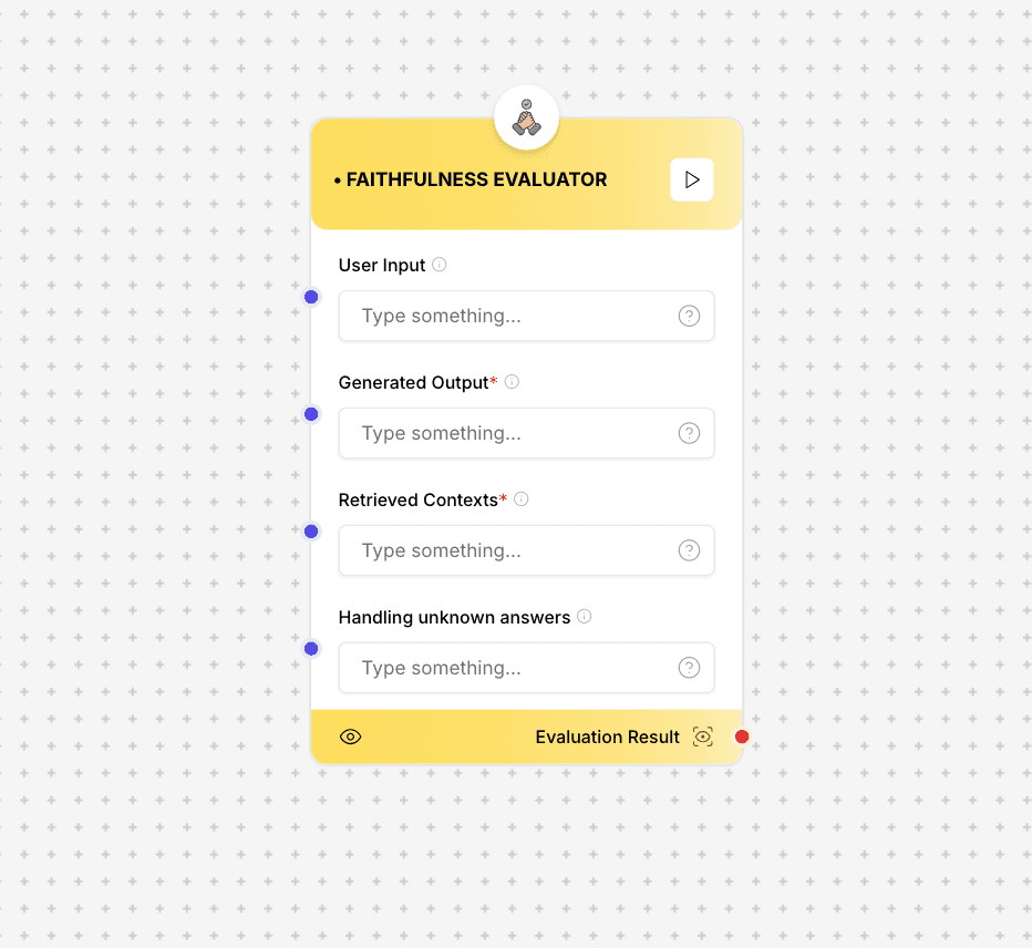 Faithfulness Evaluator Component