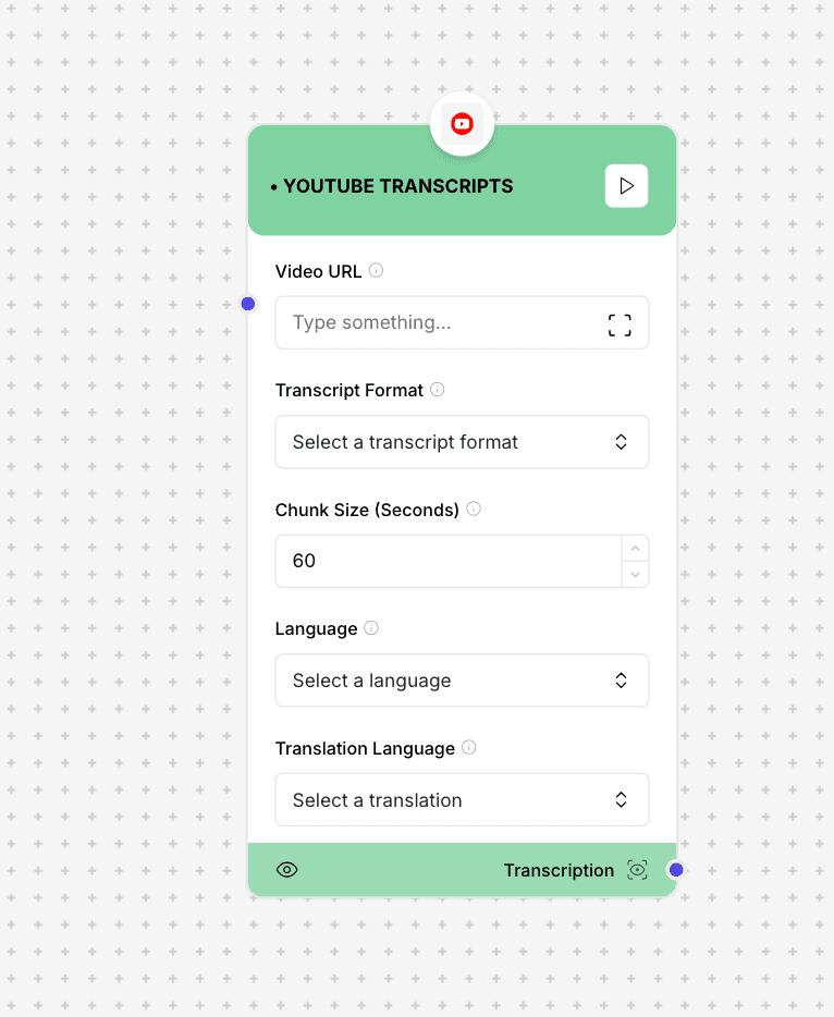 YouTube Transcripts Component