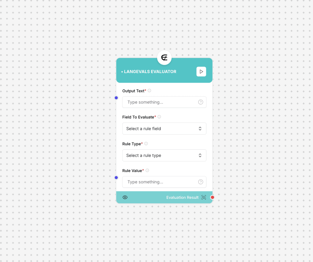Langevals Evaluator Component